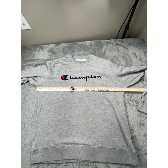Champion Mens XL Grey Crewneck Sweatshirt Light Weight Pullover 1470782 - Picture 4 of 10